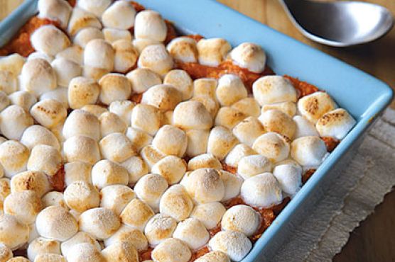 Sweet Potato Casserole with Marshmallow Topping