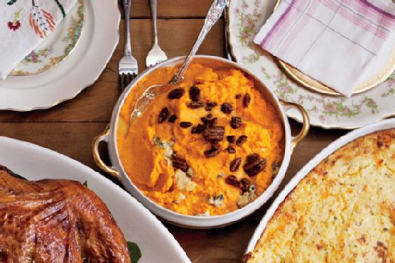 Sweet Potatoes with Blue Cheese and Pecans