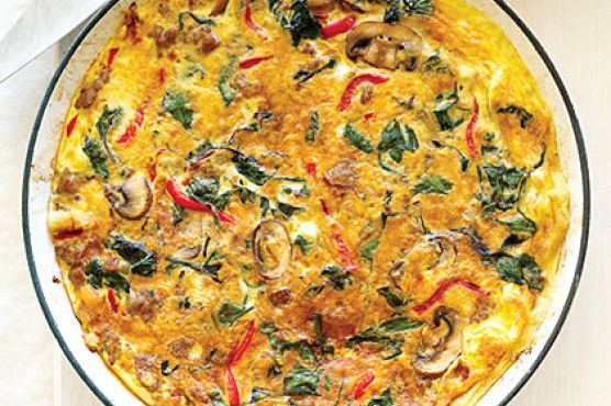 Swiss Chard and Sausage Frittata