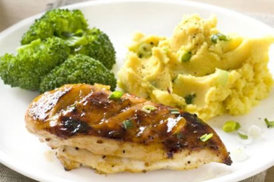 Tamarind chicken with golden mash