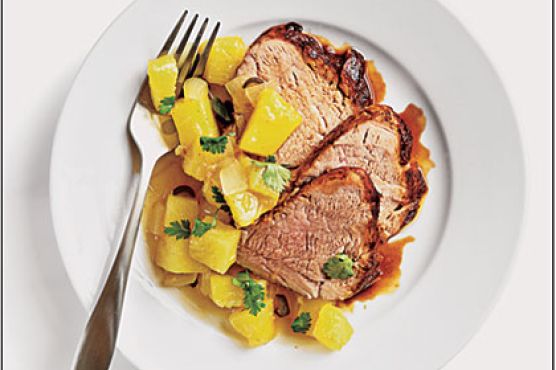 Tamarind Pork with Pineapple-Ginger Chutney