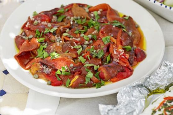 Tangy roasted peppers