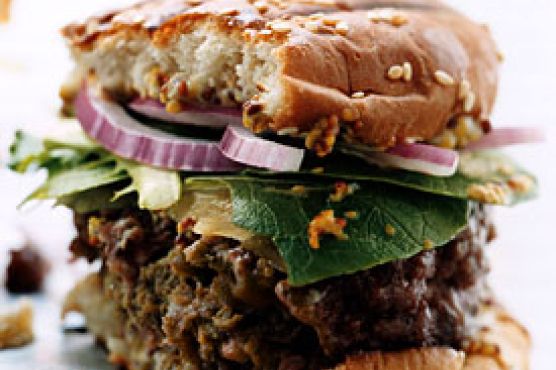 Tapenade-Filled Burgers