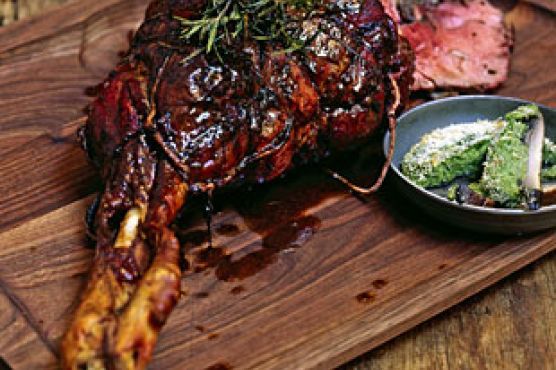 Tapenade-Stuffed Leg of Lamb