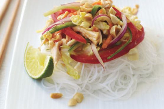 Thai Chicken Salad with Rice Noodles