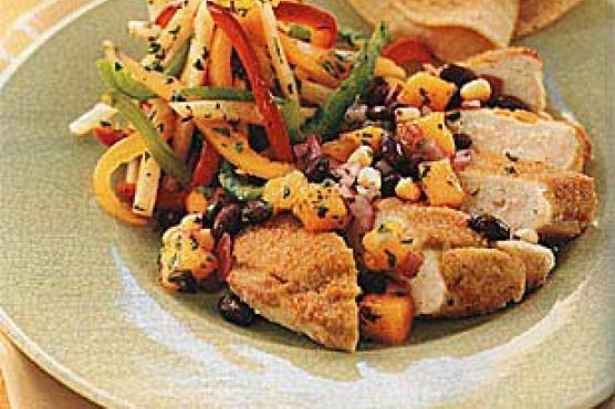 Three-Pepper Slaw with Chipotle Dressing