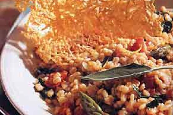 Toasted Barley and Asparagus "risotto"