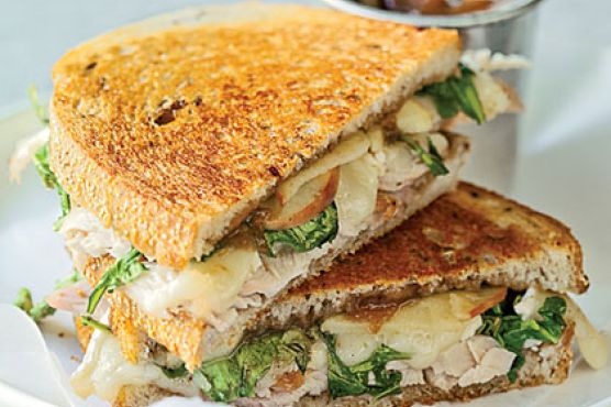 Toasted Turkey, Brie, and Apple Sandwiches