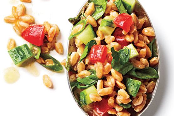 Tomato and Cucumber Farro Salad