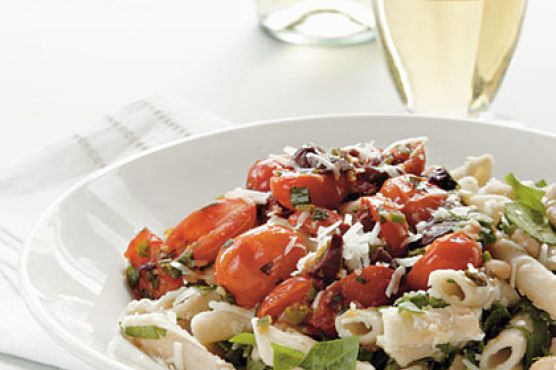 Tomato-Basil Pasta with Asiago