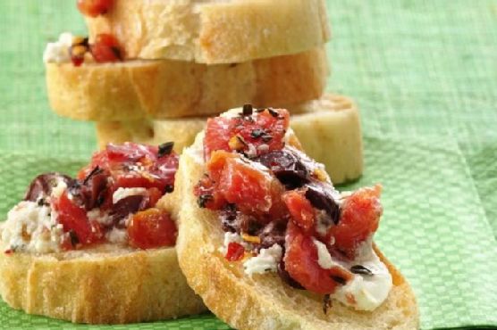 Tomato-Goat Cheese Bruschetta