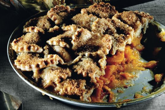Top-Crust Peach and Cardamom Pie