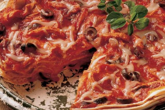 Tortilla-Chicken Stack