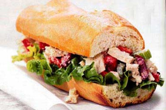 Tuna and Olive Salad Sandwich