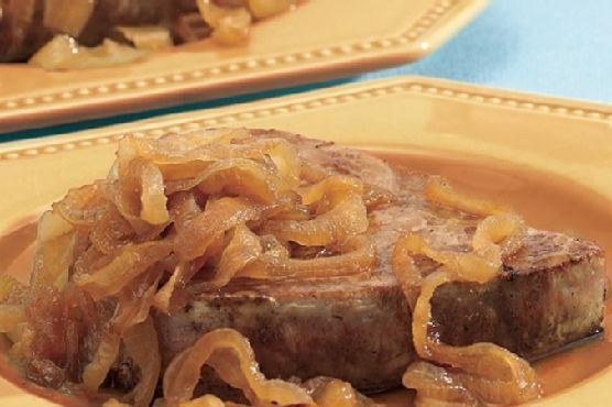 Tuna Steaks with Caramelized Onions