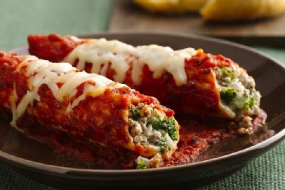 Turkey and Broccoli Manicotti