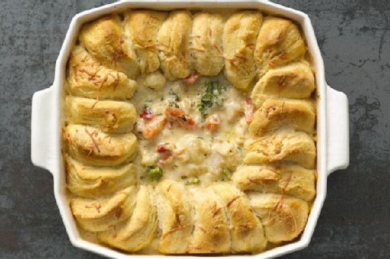 Turkey and Veggie Alfredo Pot Pie
