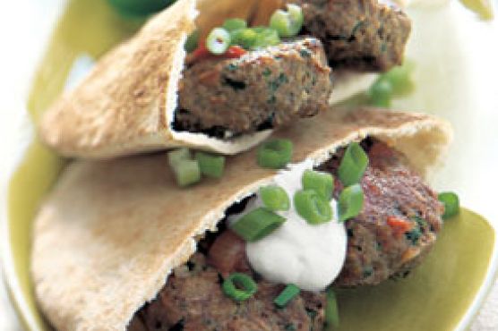 Turkish Lamb Pitas with Tomato Sauce