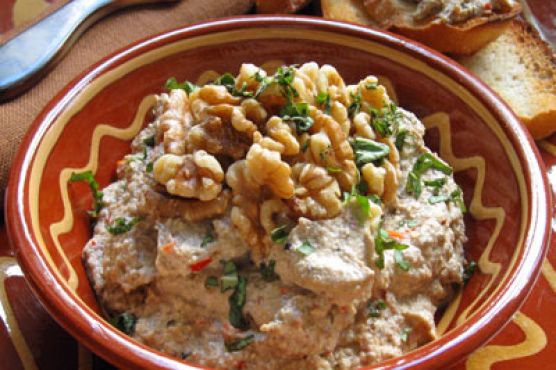Turkish Roasted Eggplant Dip with Walnuts