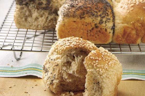 Two-Seed Checkerboard Dinner Rolls