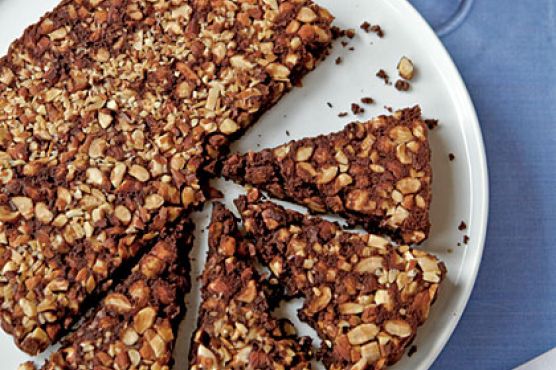 Upside-Down Fudge-Almond Tart