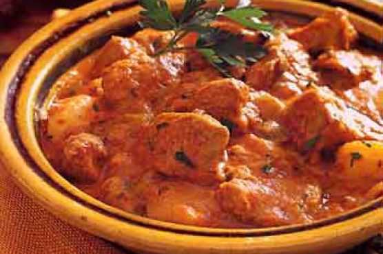 Veal and Tomato Ragoût with Potatoes, Cinnamon, and Cream