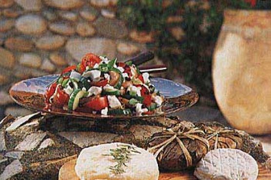 Vegetable Salad with Goat Cheese