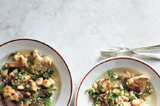 Warm Cauliflower and Herbed Barley Salad