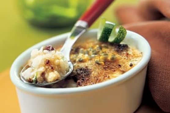 Warm Jasmine Rice Puddings with Passion Fruit