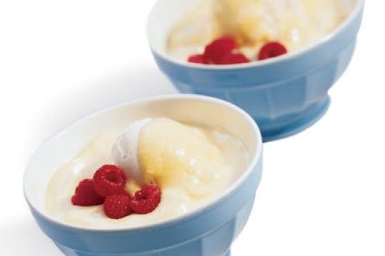 Warm Raspberry Sundae Floats