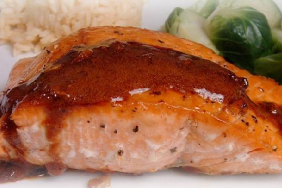 Wasabi & Honey Glazed-Salmon