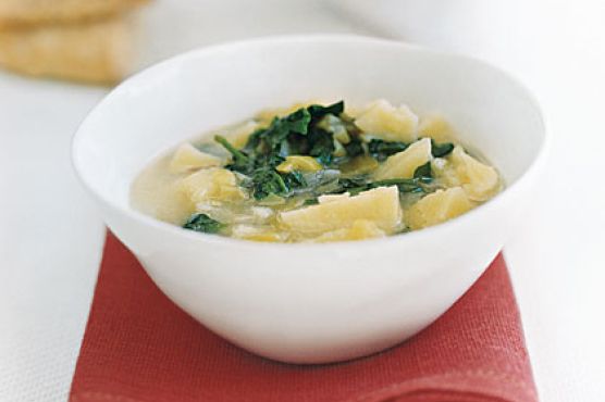 Watercress Soup and Ham Biscuits