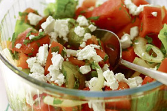 Watermelon, Tomato and Mint Salad