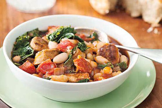 White Bean, Kale and Sausage Stew
