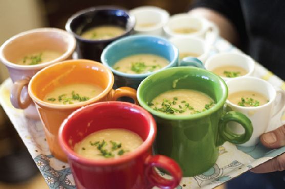 White Bean Soup with Chive Oil