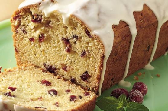 White Chocolate-Iced Cranberry Bread