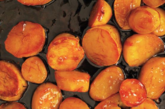 White Sweet Potatoes with Mirin and Honey