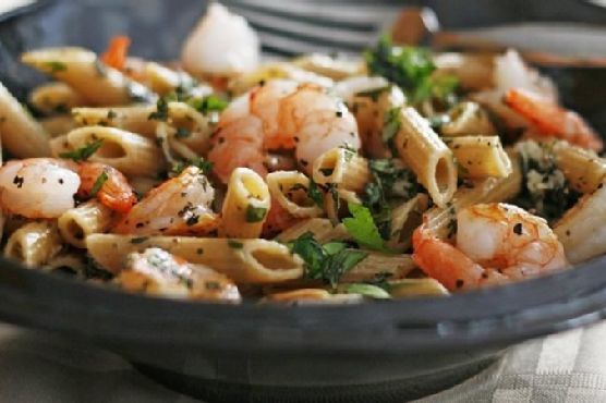 Whole Wheat Pasta with Shrimp and Herbs