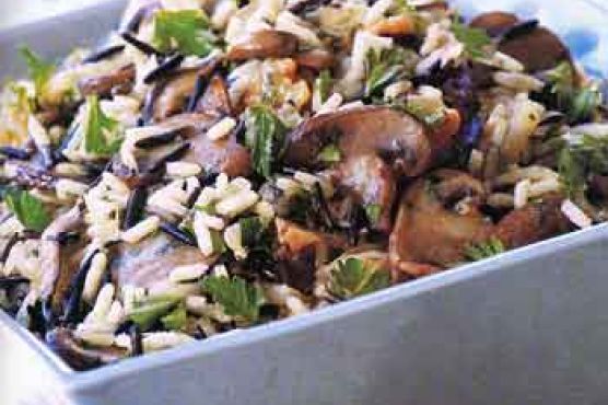 Wild Rice Stuffing with Wild Mushrooms