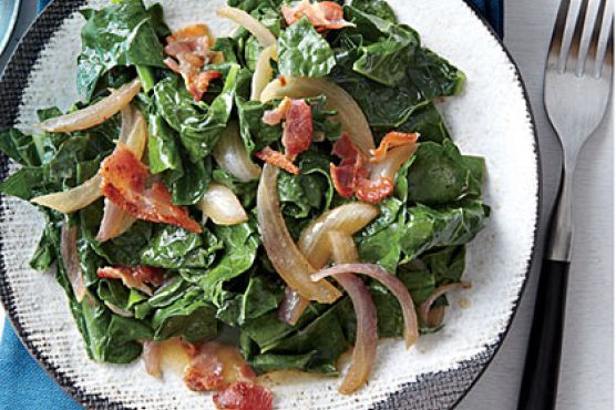 Wilted Kale with Bacon and Vinegar
