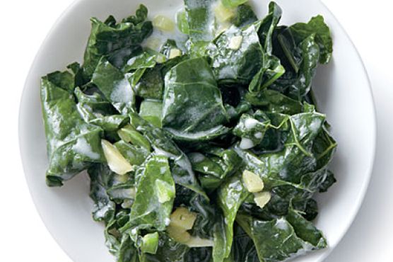 Wilted Kale with Coconut, Ginger, and Lime