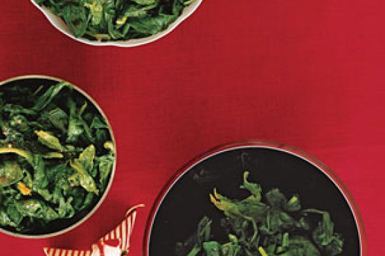 Wilted Spinach with Nutmeg Butter