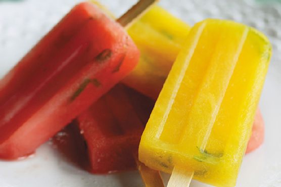 Yellow Watermelon & Mint Pops