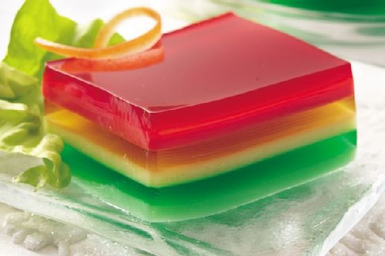 Yogurt-Gelatin Ribbon Salad