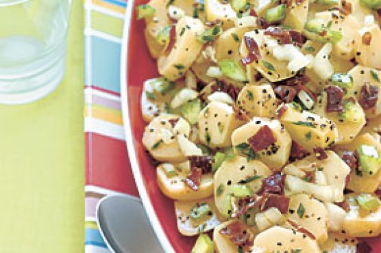 Yukon Gold Potato Salad with Crispy Prosciutto and Truffle Oil